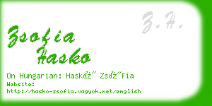 zsofia hasko business card